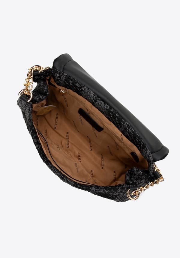 Wittchen Dame Bouclé Messenger Taske, Sort, Polyester