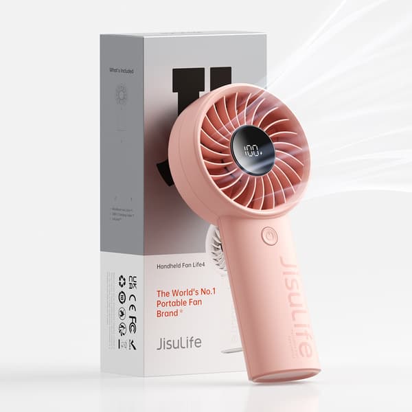 Mini handhållen fläkt 3600mAh USB-C - Rosa