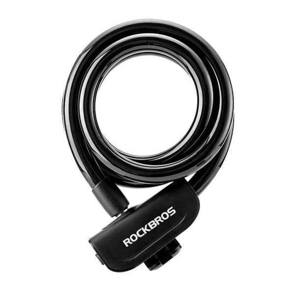 ROCKBROS RKS515-BK sort cykellås, kabel, nøgle