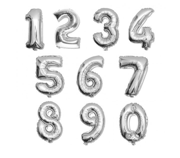 TG48096-3-S SIFFERBALLONG 106CM "3" SILVERFÖDELSEDAG