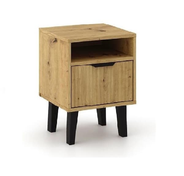 Scandi 1S SLIM ARTISAN OAK sengebord