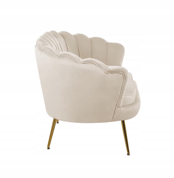 BEIGE SAMMETSSOFFA LJUS TVÅSITS SOFFA KLÄDD MÖBLER