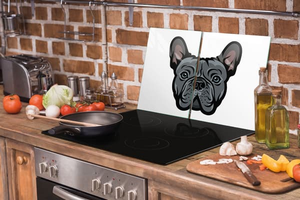 GLASSKYDDSPLÅT 75x52 HUND