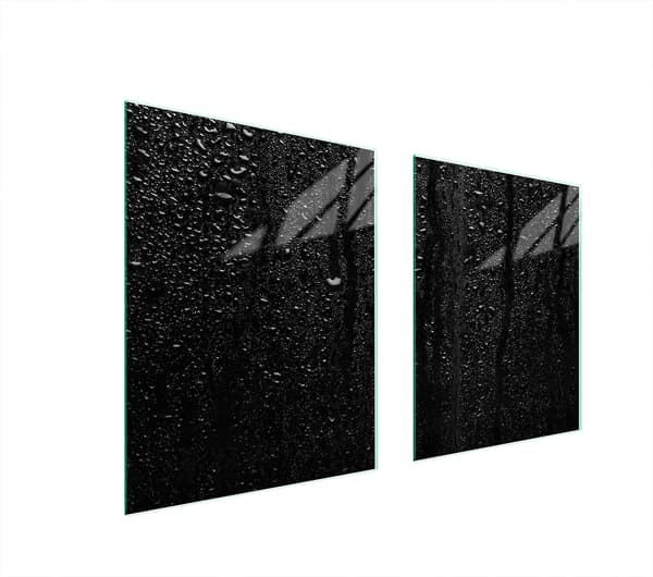GLASBESKYTTELSESPLADE TIL KOMFUR 85x52 SORT