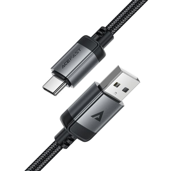 USB-A - USB-C 480Mb/s 3A 1,2 m kaapeli - musta