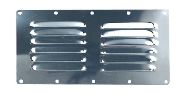 Ventilationsgitter i rustfrit stål 230x115 mm
