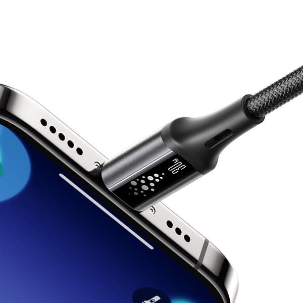 USB-C-kaapeli - iPhone Lightning S-A60 StarTalk 30W 1.2m - Musta