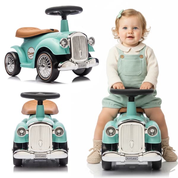 Åkvagn för barn retro racingåkvagn mintgrön