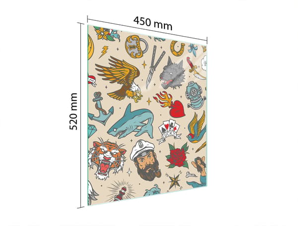 SKÄRBRÄDA I GLAS 45x52 SAGA