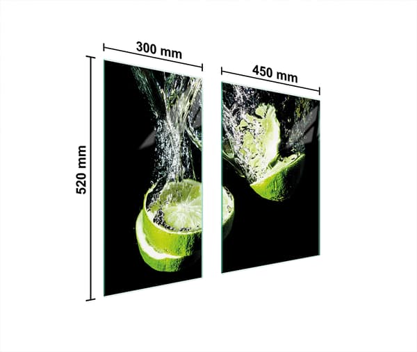 GLASBESKYTTELSESPLADE 75x52 LIME