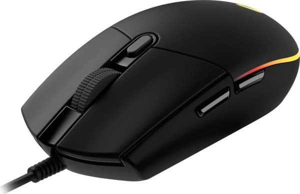 Logitech G203 Lightsync Trådbunden Gamingmus USB-A, 8000 DPI, Svart