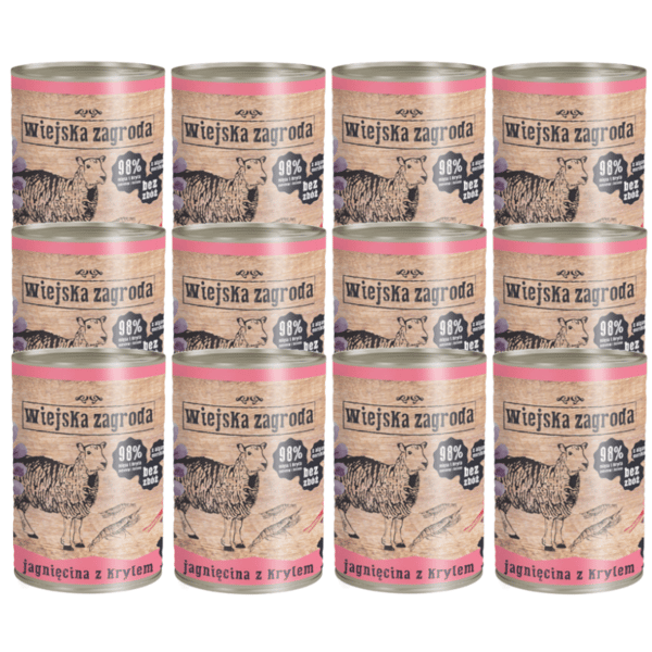 COUNTRY FARM Lam med krill - vådfoder til katte - 12x400g