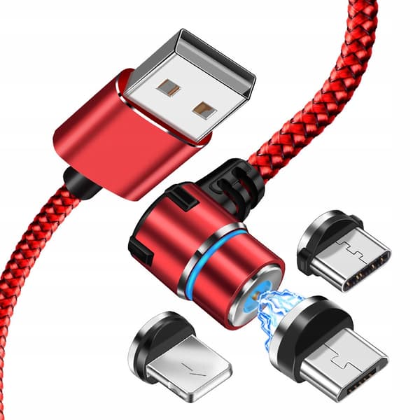 3-i-1 magnetisk kabel 2m för iPhone TYP-C Micro USB Koanni