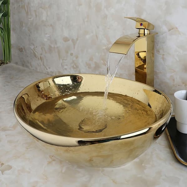 SOFIA GOLD HÅNDVASK - BORDPLADE SKU REA-U9015