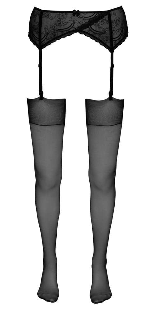 Cottelli LEGWEAR Sorte Silkestrømper 1