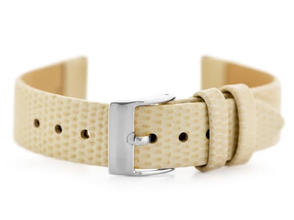 Læderurrem W107 - beige/diameter 20 mm