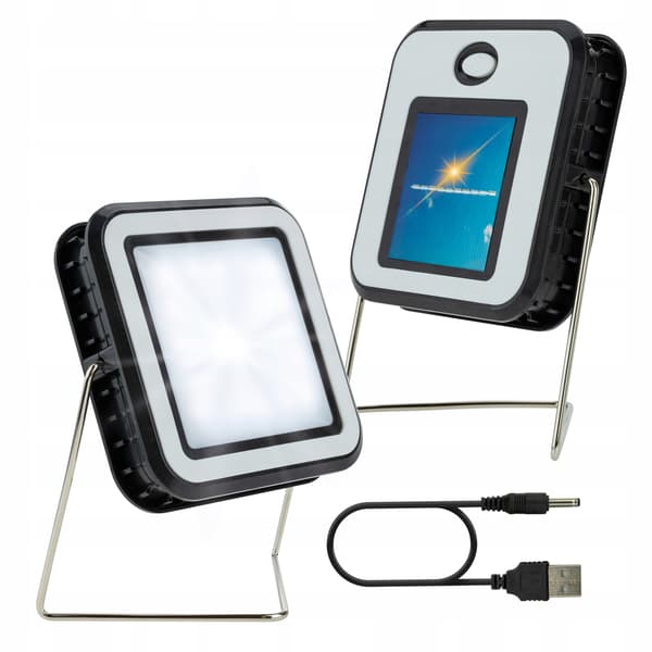 Solcelle campinglampe LED + USB VERGIONIC
