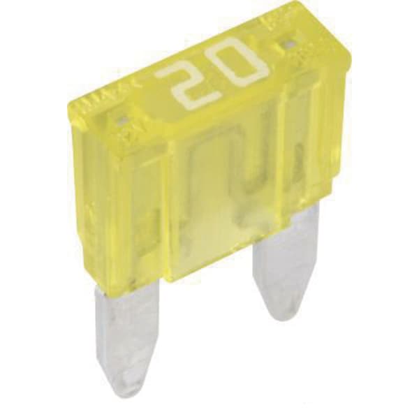 Mini platt säkring 32V 1x20A 10,9x16,3 mm gul