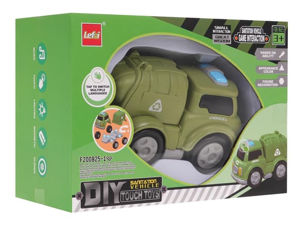 Roska-auto magneeteilla