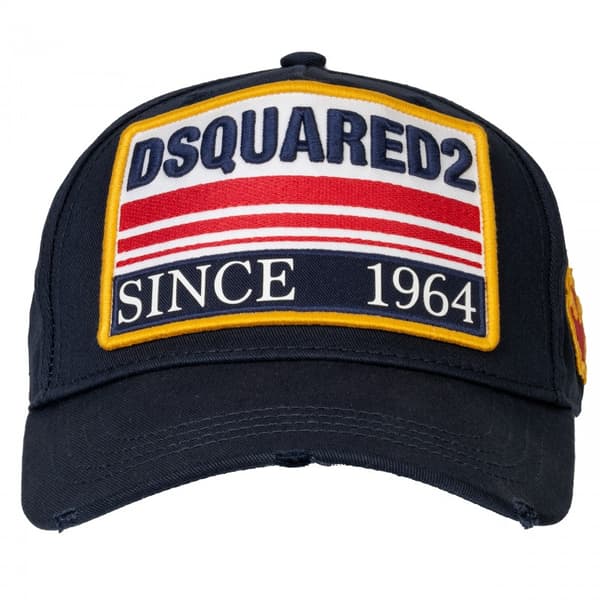 DSQUARED2-mærket marineblå baseballkasket
