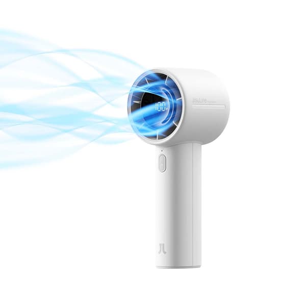 Mini bærbar ventilator 5000mAh LED - grå