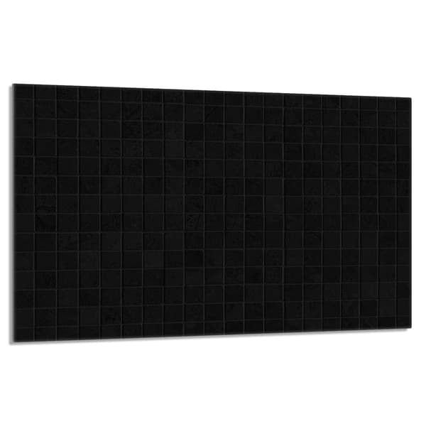 Skyddsplatta i glas för spis 80x52 svart