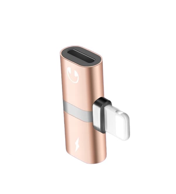 Apple iPhone-adapter splitter guld