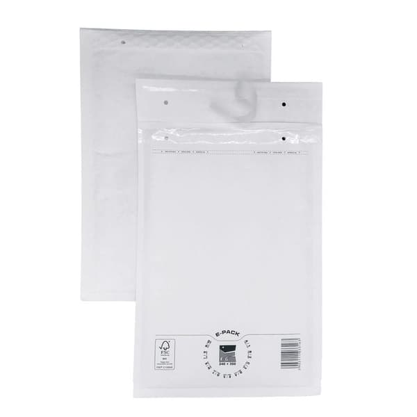 E-PACK bubbelkuvert F16 vita 100 st