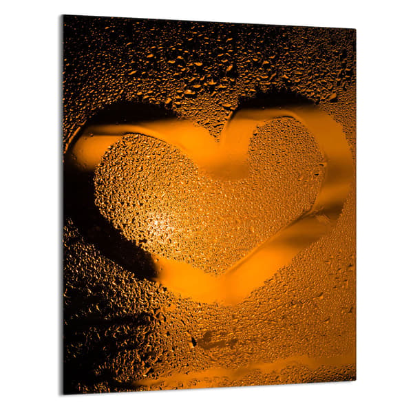 GLAS SKÄRBRÄDA 40x52 Hjärta