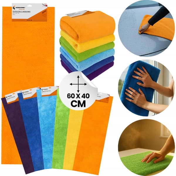 Mikrofiberklud MIX 60x40 cm blød absorberende VERGIONIC