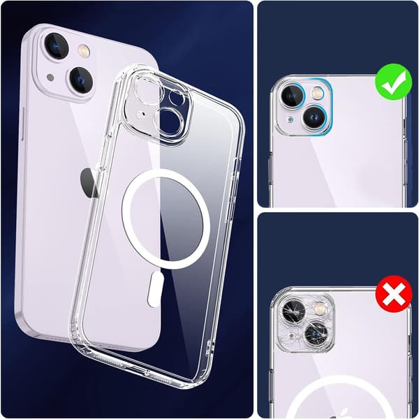 MAGNETISK ETUI TIL MAGSAFE TIL IPHONE 12 SHOCK ETUI + GLAS