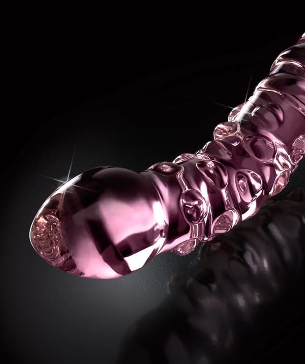 Icicles Dubbel Glasdildo med Nitar