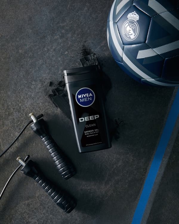 Nivea Men Deep Clean herrduschgel 3-i-1 - vaskemiddel 250 ml