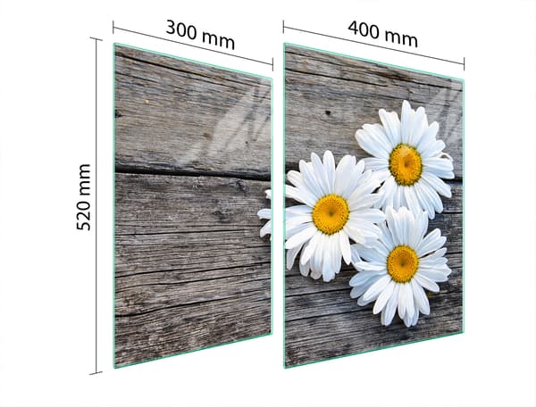 GLASSKYDDSPLÅT FÖR SPIS 70x52 DAISY