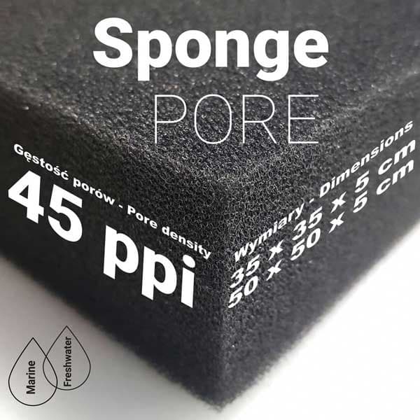 Qual Drop Svamp Pore 50x50x5 cm 45ppi