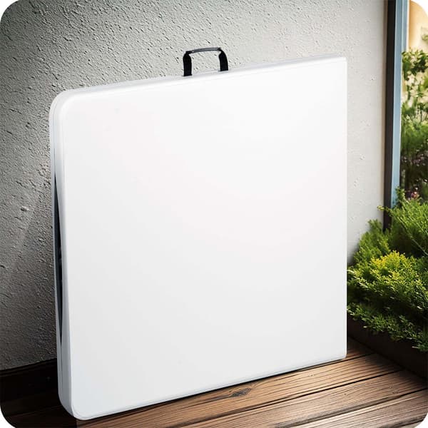 Hopfällbart trädgårdsbord 244 cm Plonos vit