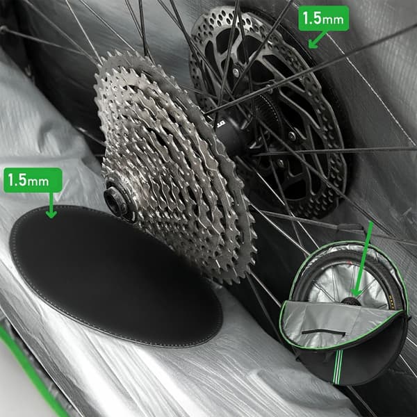 Transportdæksel til cykelhjul, diameter 74 cm - sort