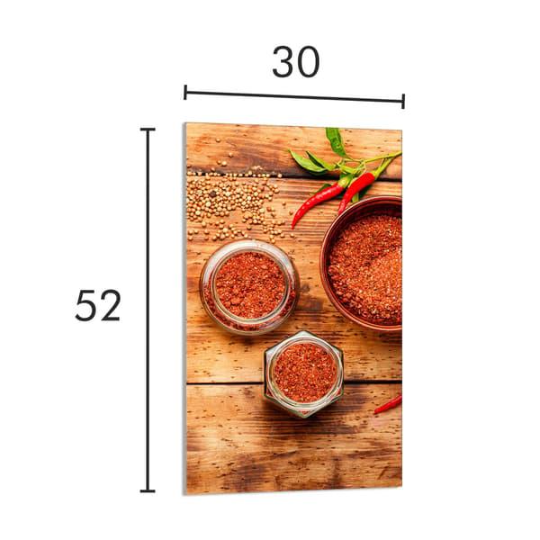 SKÄRBRÄDA I GLAS 30x52 Chili