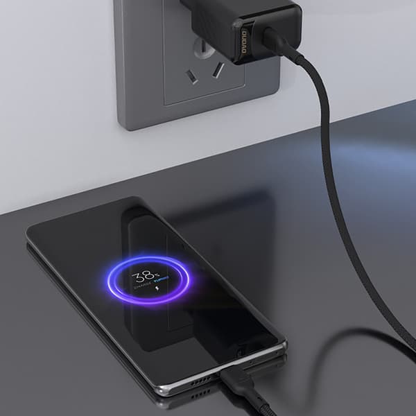 USB-C 65W 2m kabel - svart