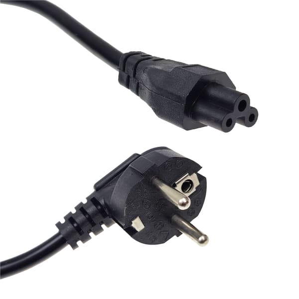 230V strømkabel kløverblad C5 vinklet 0,3m
