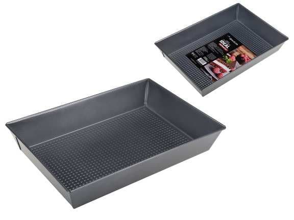 Bakform, rektangulär, non-stick, IDEAL, 34 x 24 x 6 cm, mörkgrå, metallic