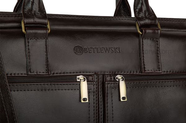 BTM-02 BRUN LUXE laptoptaske + CERTIFIKAT