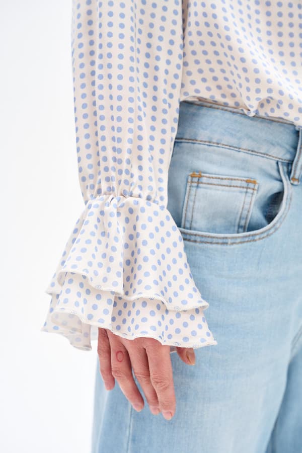 Isa Lyseblå Damebluse 38