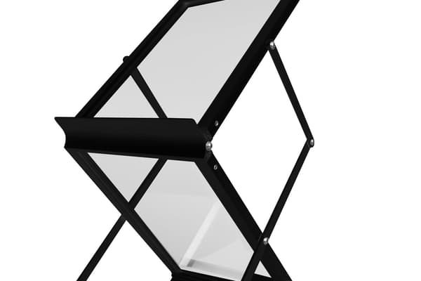 Brochureholder A3 Z sort i kuffert
