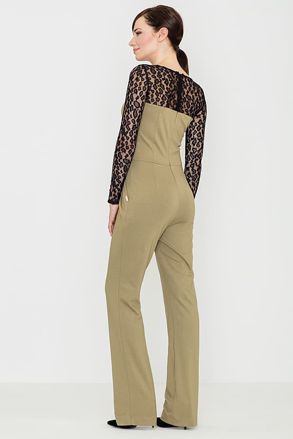 K324 Olivengrøn Jumpsuit L