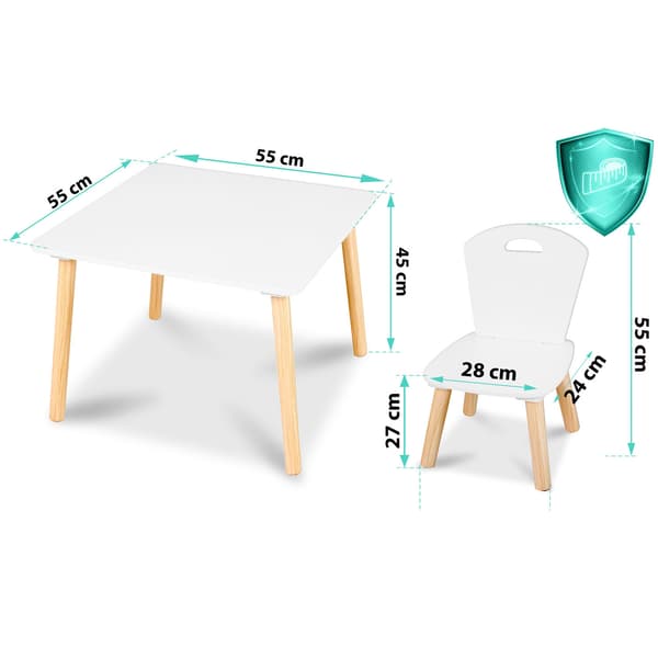 Ricokids RC-848 barnbord med två stolar