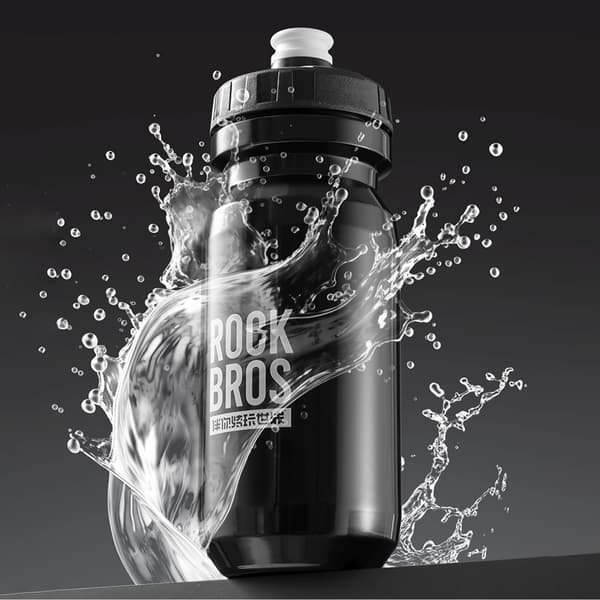 Cykelflaske til vanddrikke 600 ml - sort