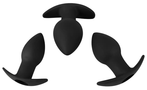 Black Velvets Vibrerende Analplug Sæt med 3 Sorte
