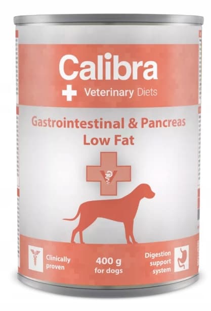 Vådfoder til hund Calibra Veterinary Diet Dog Gastro Low Fat 12x400g