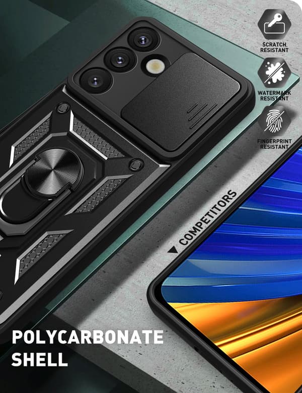 Samsung Galaxy S26 Plus Hybrid Armor Camshield-cover - Sort